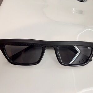 Quay Australia Black Rectangular Sunglasses